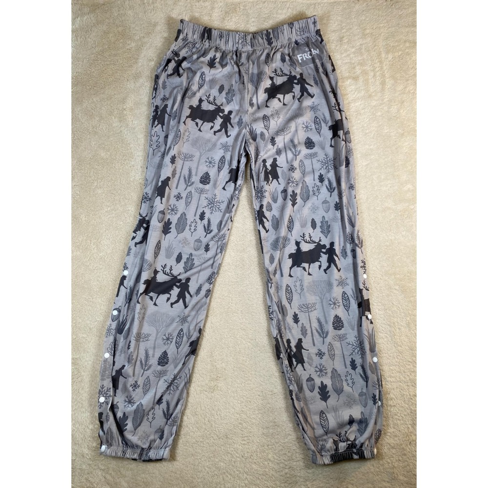 Disney Frozen Starlight Pajama Pants Women's X-Large Lounge Gray Leg Buttons
